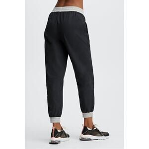 FABLETICS Womens Kora Jogger Track Pant Black Bungee Drawcord Waist Baggy / XL